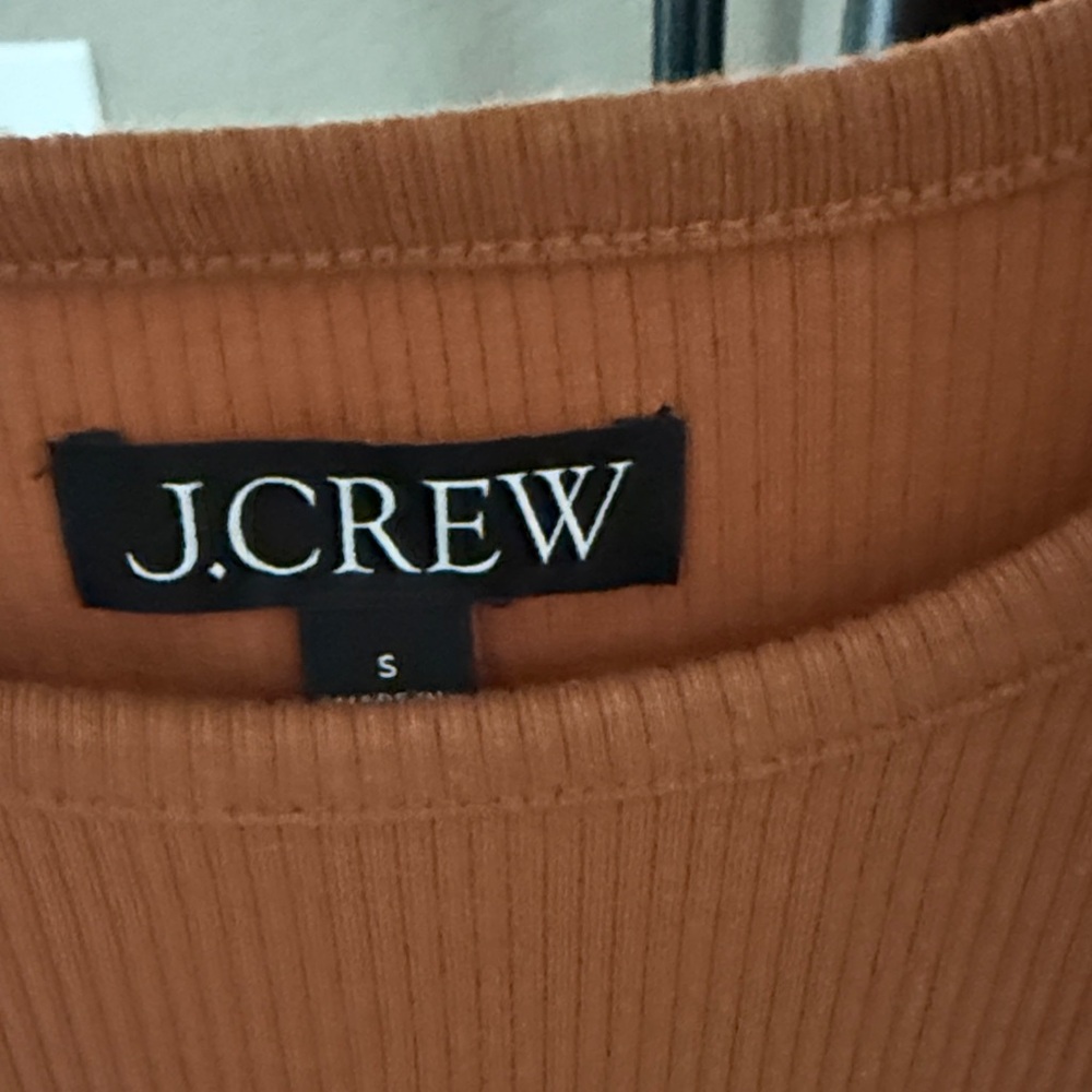 J. Crew Women's Ribbed Ruffle Sleeve Top - Picture 2 of 3